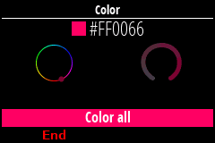 Color selection animation